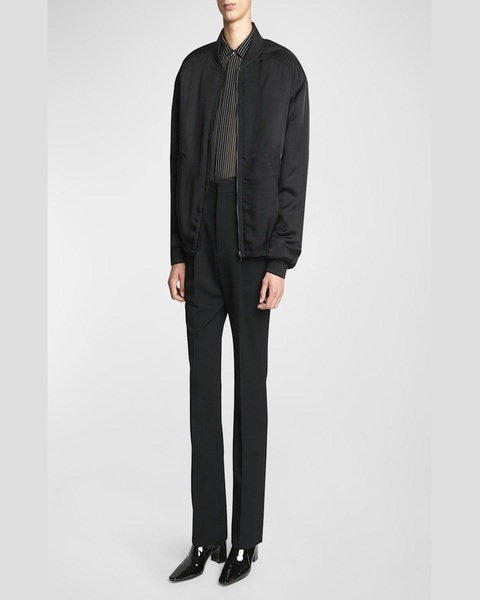 Men's Satin Bomber Jacket