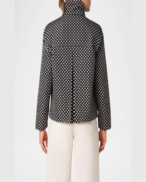 Polka-Dot Single-Breasted Jacket
