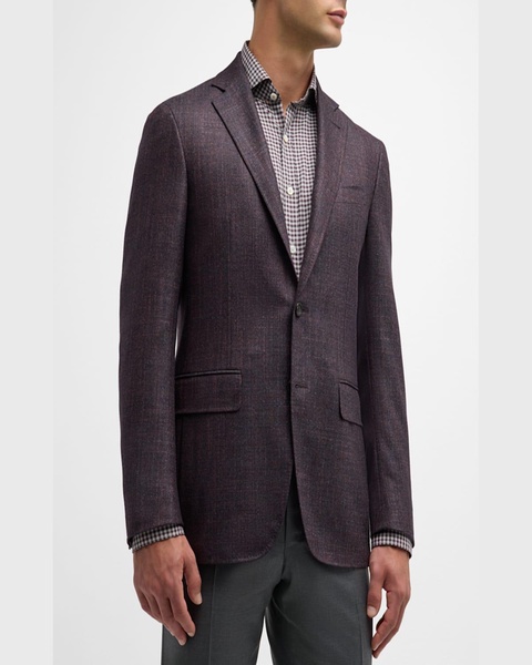 Men's Melange Wool-Blend Blazer