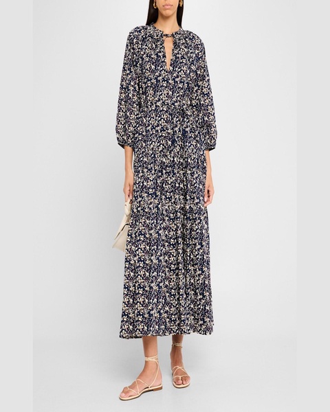 Luminile Tiered Floral-Print Maxi Dress