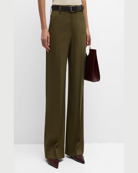 Soho High-Rise Twill Trousers