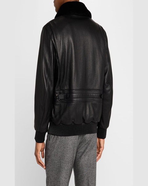 Men's Soft Grain Deerskin Bomber Jacket