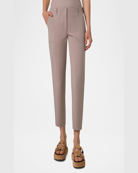 Franco Bi-Stretch Cotton Gabardine Slim-Leg Ankle Pants
