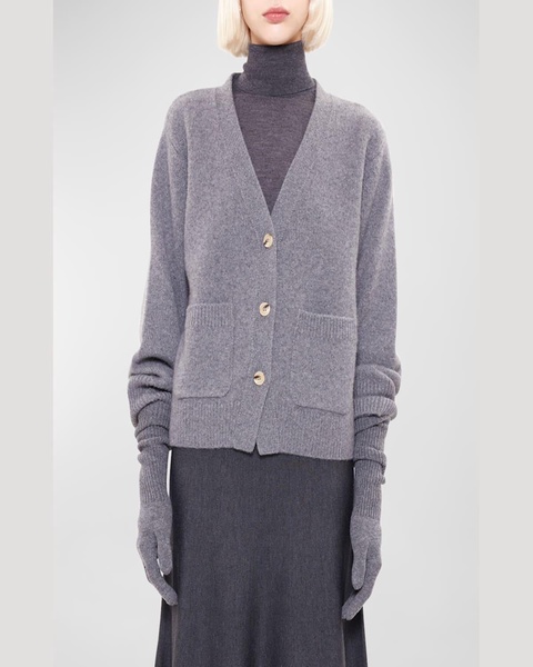 Janelle Cashmere Button-Down Cardigan