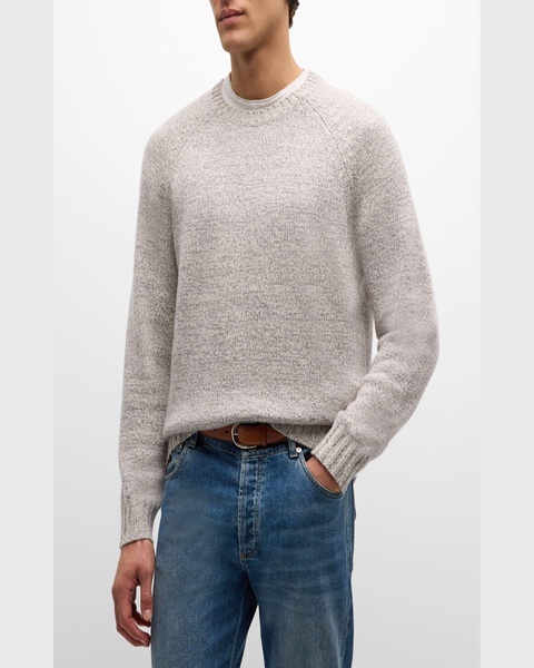 Men's Mouline Cashmere Crewneck Sweater
