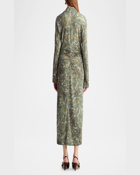Claudia Abstract Gathered Waist Dress