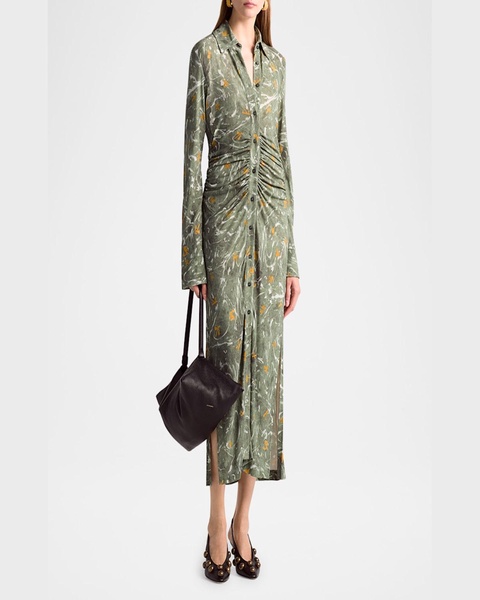 Claudia Abstract Gathered Waist Dress