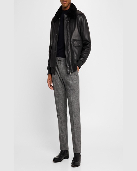 Men's Soft Grain Deerskin Bomber Jacket