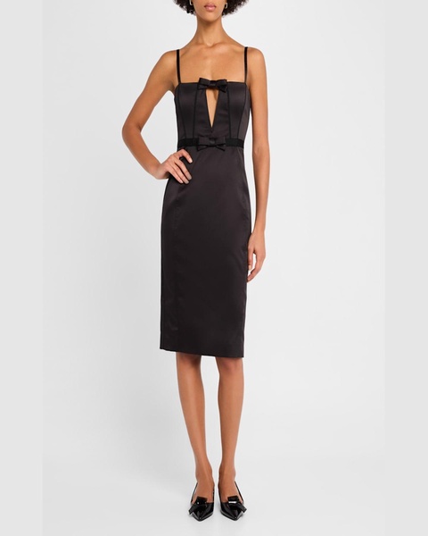Carmen Sleeveless Satin Bow Dress