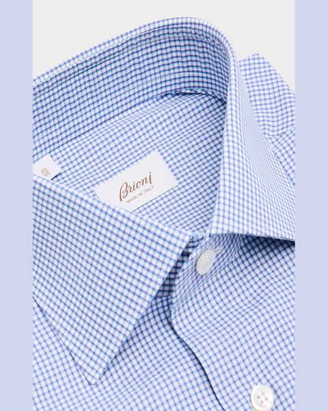 Men's Cotton Grid Check Dress Shirt
