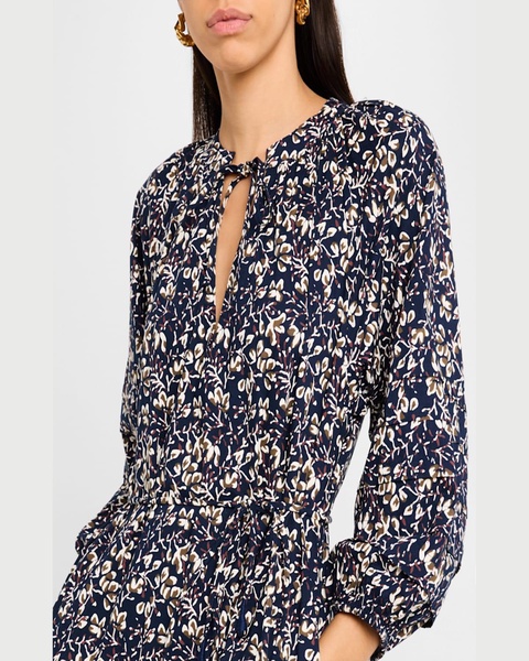 Luminile Tiered Floral-Print Maxi Dress