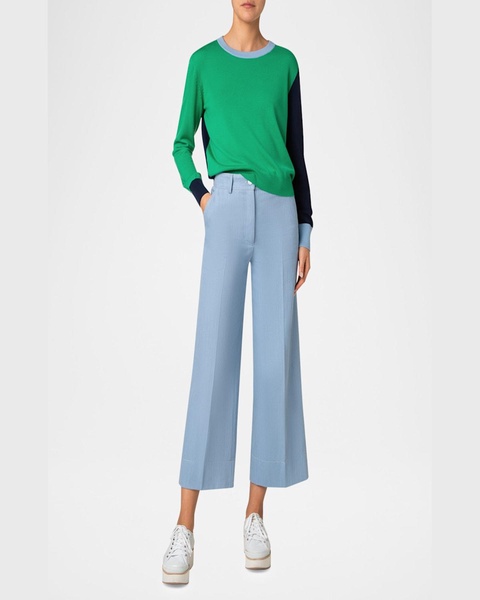 Colorblock Wool Sweater