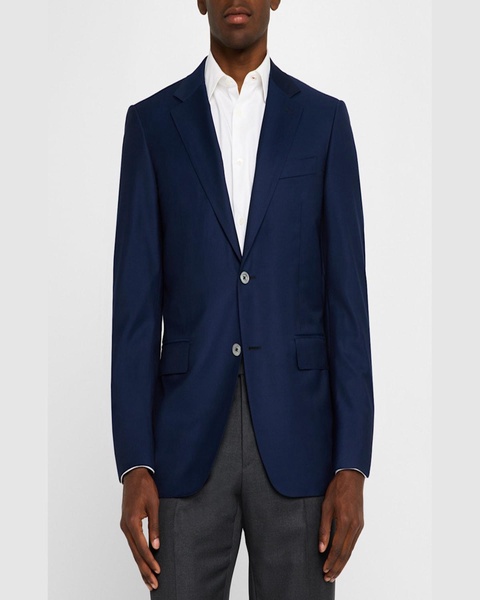 Men's Solid 150s Wool Twill Blazer