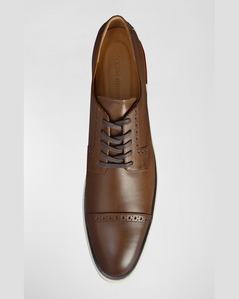 Men's Caleb Leather Cap-Toe Sneakers