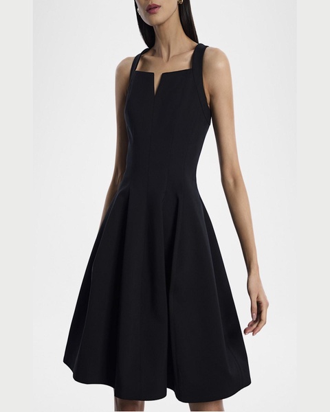 Tulip Pleated Fit-&-Flare Dress