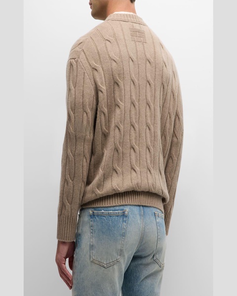 Men's Cashmere Cable-Knit Sweater