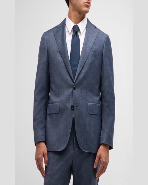 Men's 130s Wool Tonal Check Suit