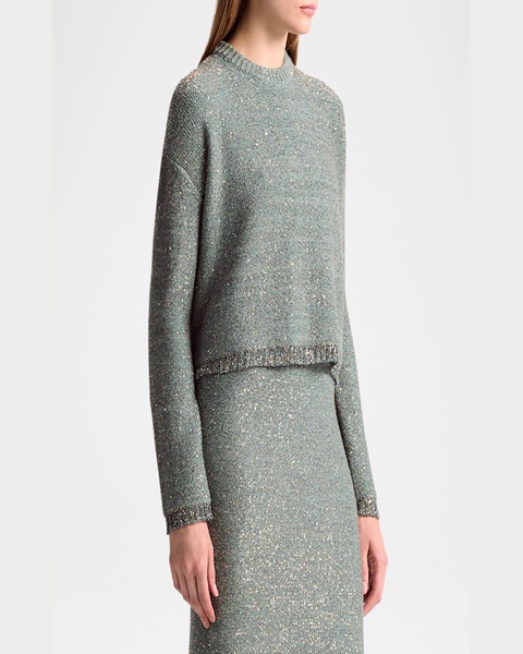 Yasworth Paillette Knit Crewneck Sweater