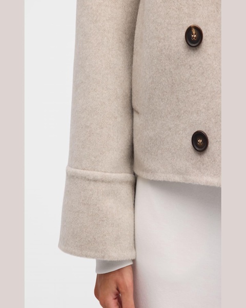 Couture Wool Short Peacoat
