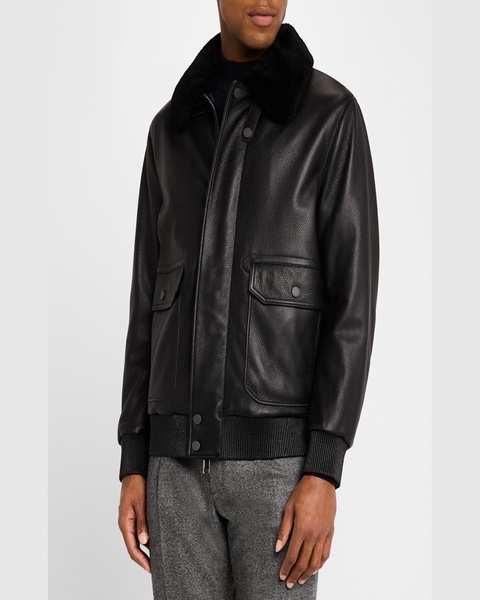 Men's Soft Grain Deerskin Bomber Jacket