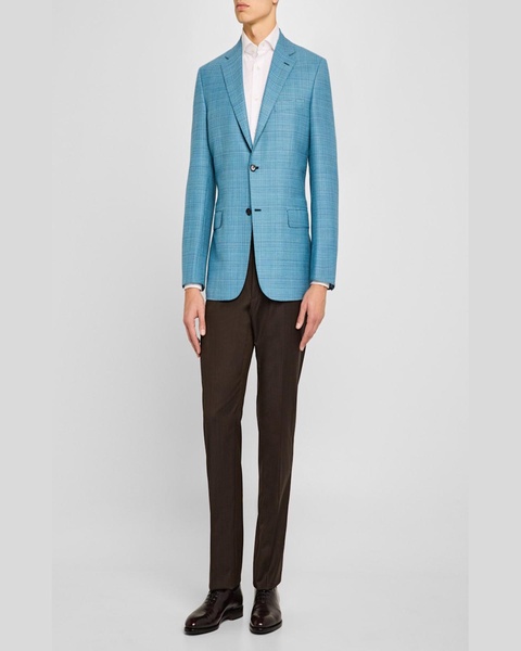 Men's Textured Wool Blazer