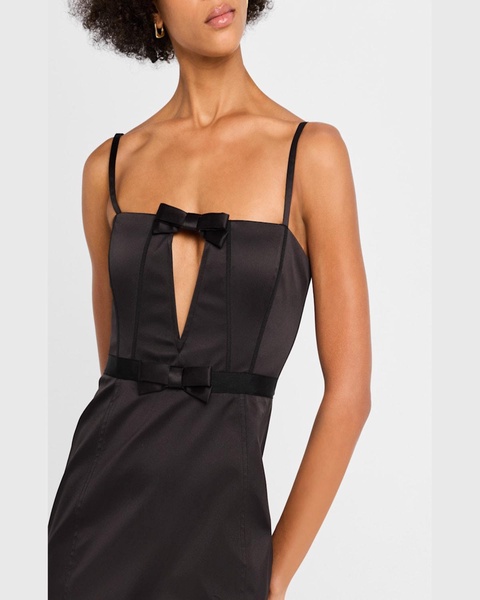 Carmen Sleeveless Satin Bow Dress