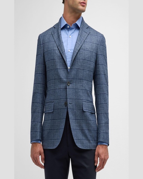 Men's Large Plaid Sport Coat