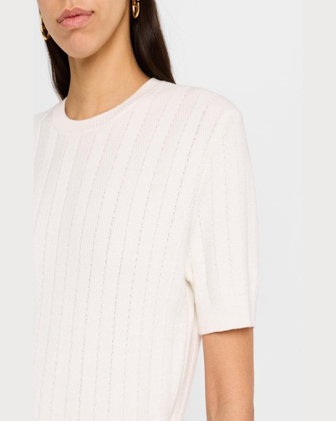 Crewneck Herringbone Striped Top