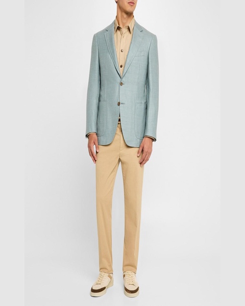 Men's Straight Fit Flat-Front Pants