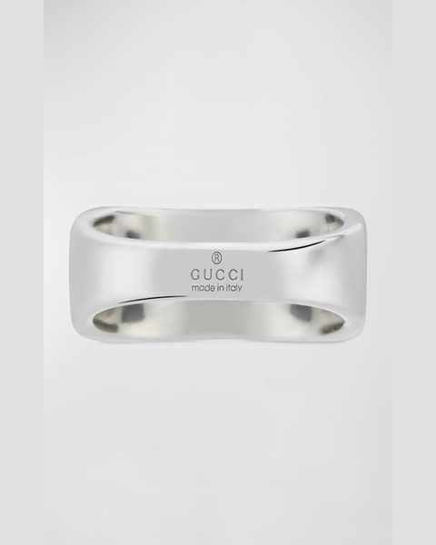 Men's Gucci Tag Ring Chevalier, 7.5mm Silver