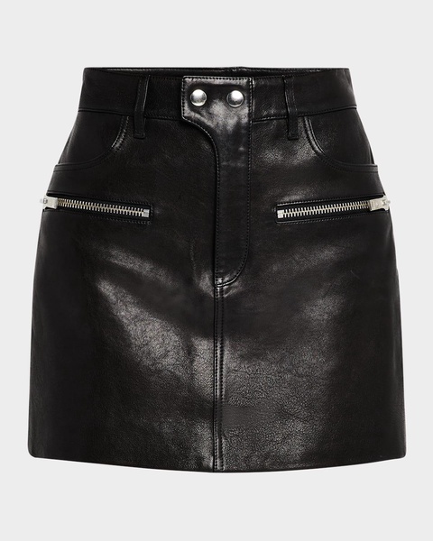 Steel Leather Mini Skirt