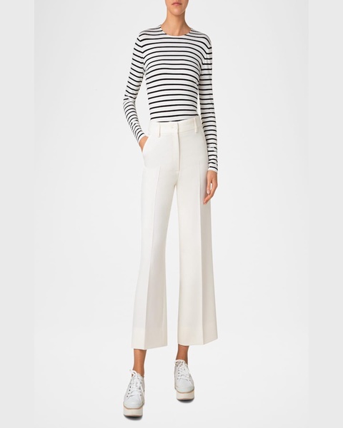 Sailor Striped Long-Sleeve Viscose Jersey Top