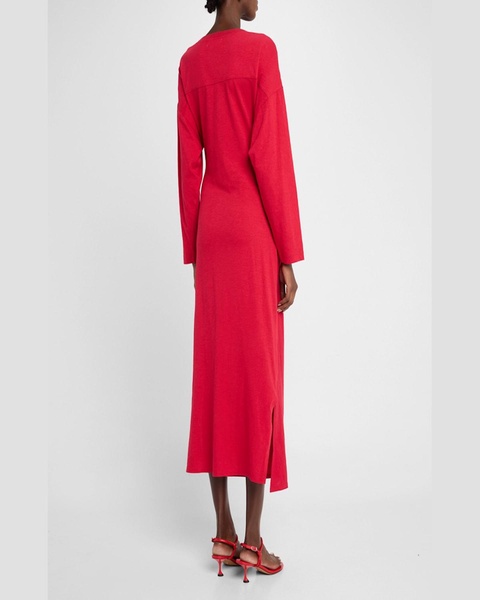 Vanina Tie-Waist Organic Cotton Midi Dress