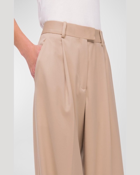 Pleated Relaxed Wide-Leg Pants