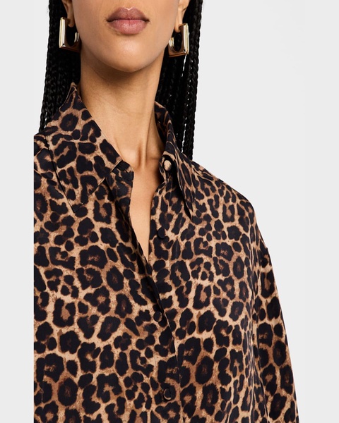 Bridget Leopard Georgette Blouse