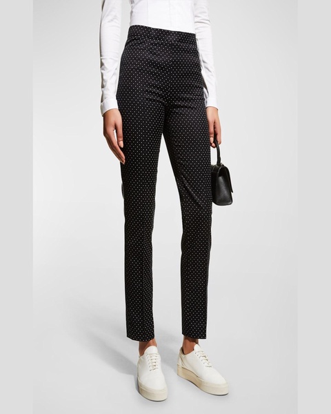 Franca Polka-Dot Stretch Polka-Dot Pants