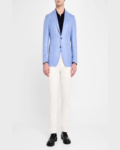 Men's Wool-Blend Hopsack Blazer