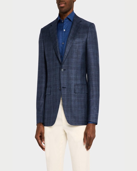 Men's Tonal Plaid Sport Coat