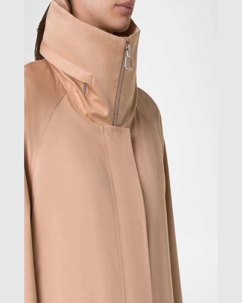 Brady Weather-Resistant Silk Poplin Maxi Coat