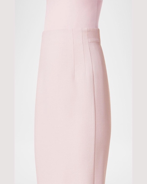 Double-Face Wool Crepe Pencil Skirt