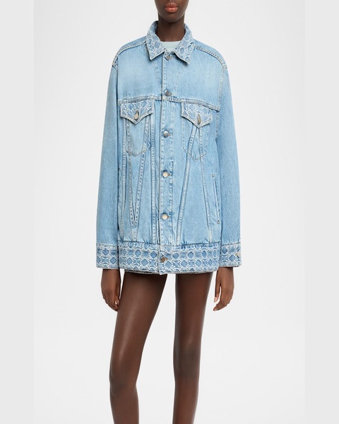 MA Quad Denim Jacquard Trucker Jacket