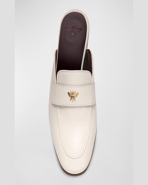 Leather Slided Loafer Mules