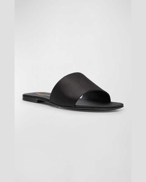 Men's Carlyle Slide Sandals in Satin Crepe