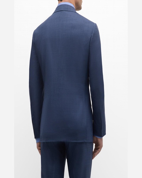 Men's Plaid Super 130s Wool Suit