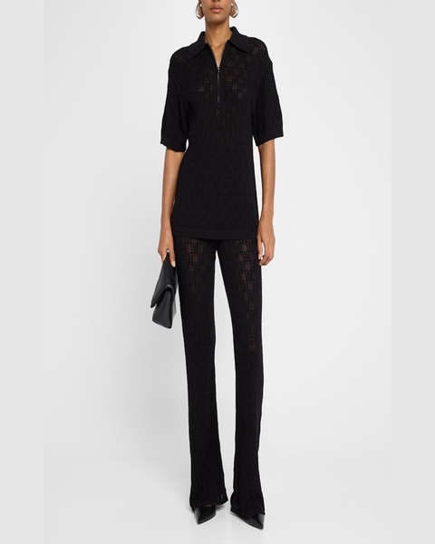 Reed Pointelle Knit Top