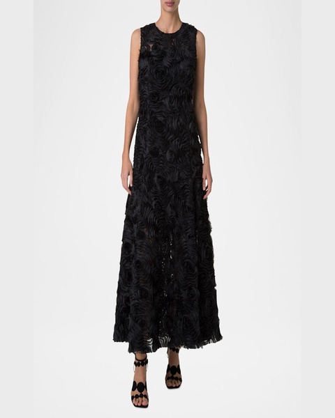 Mixed-Media 3D Carnation Tulle Dress