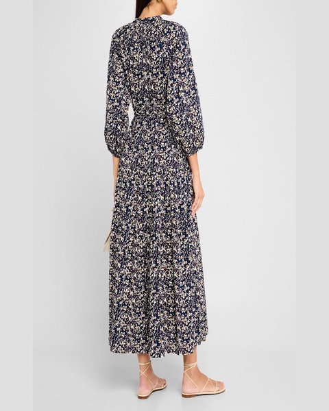 Luminile Tiered Floral-Print Maxi Dress