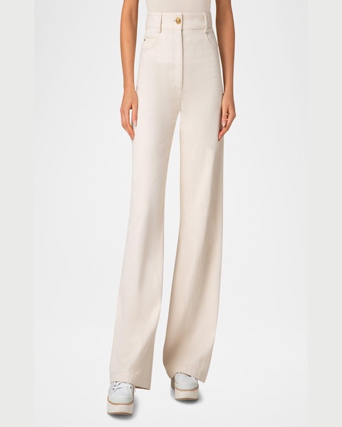 Cooper Wide Leg Cotton Wool Denim Pants