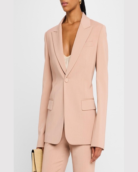 Brandon Single-Button Peak-Lapel Jacket