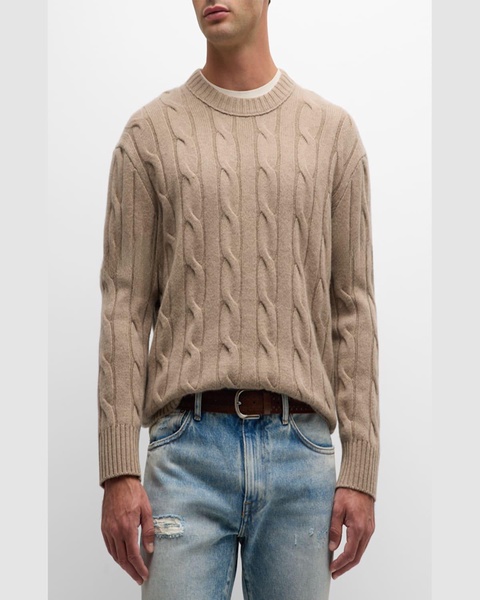 Men's Cashmere Cable-Knit Sweater